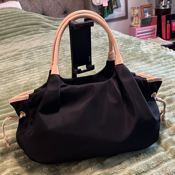 Kate Spade navy nylon bag a leather large shoulder bag - Picture 7 of 15